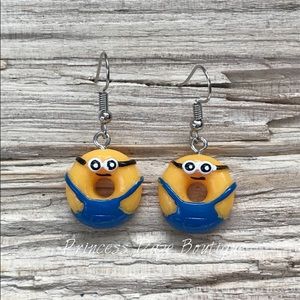 Minion Donut Dangle Earrings‎